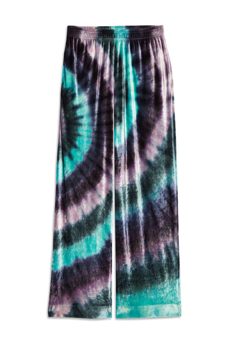 Studios Pexto Tie Dye Oversize Velour Joggers, Alternate, color, THISTLE PURPLE