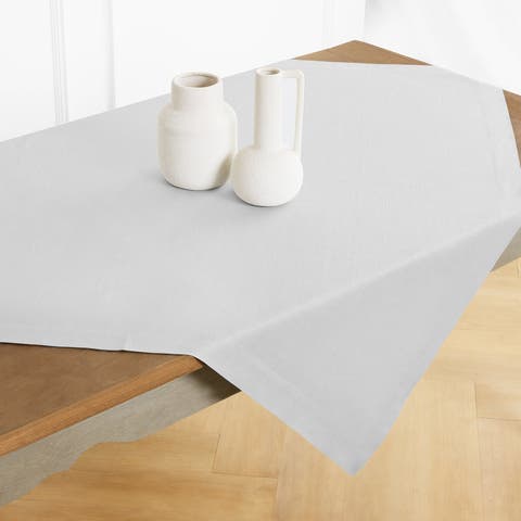 Linen Table Throw 52 x 52 Inch for Dining Table, Holiday and Everyday Table Decor - Fete