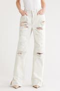 Good American The Khlo Distressed Straight Leg Jeans