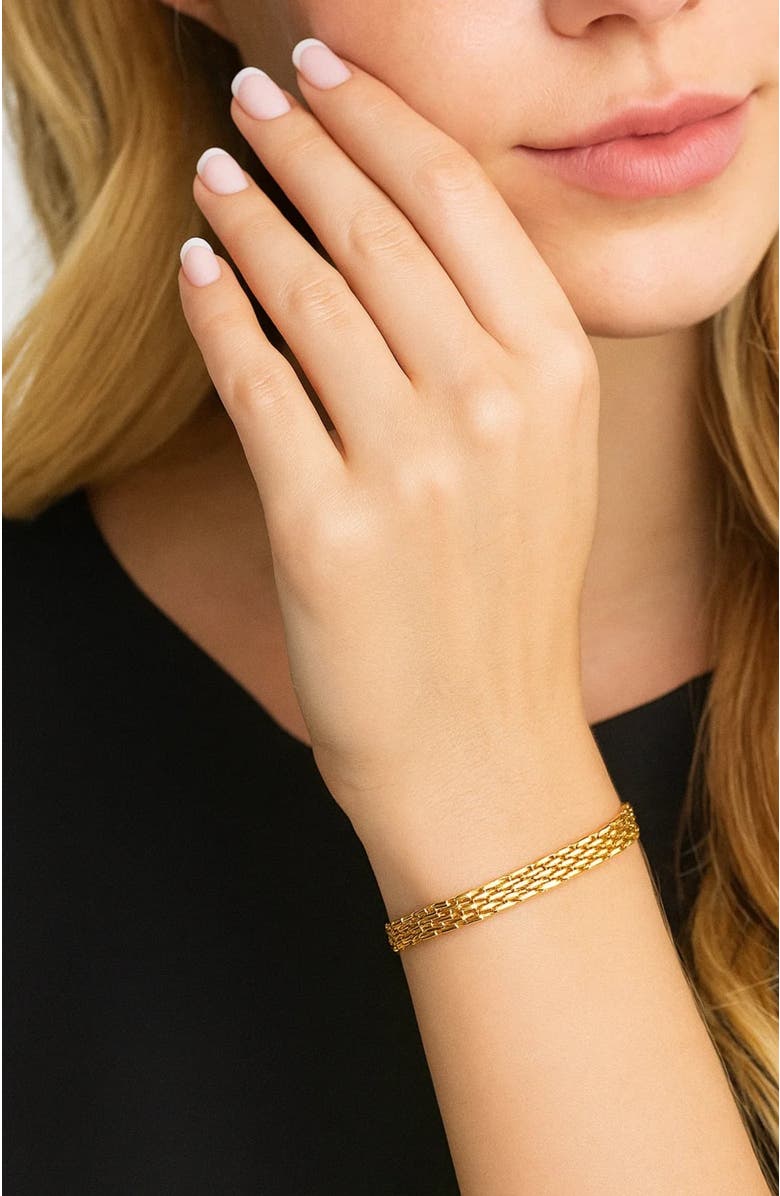 Hollywood Sensation Elena Adjustable Stackable Link Bracelet, Alternate, color, Gold