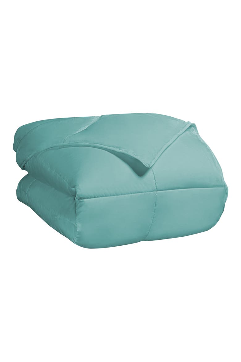 Classic All-Season Reversible Down Alternative Comforter, Main, color, TURQUOISE