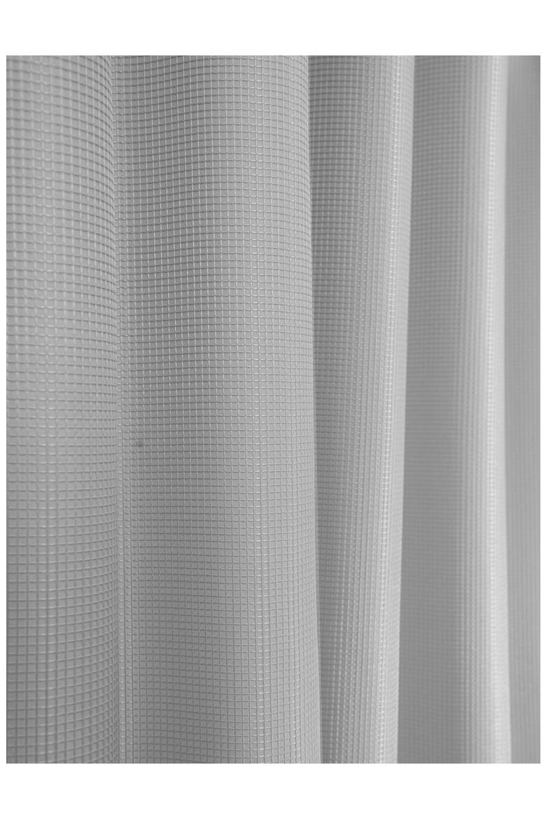 Hotel Collection Waffle Shower Curtain, Alternate, color, SILVER