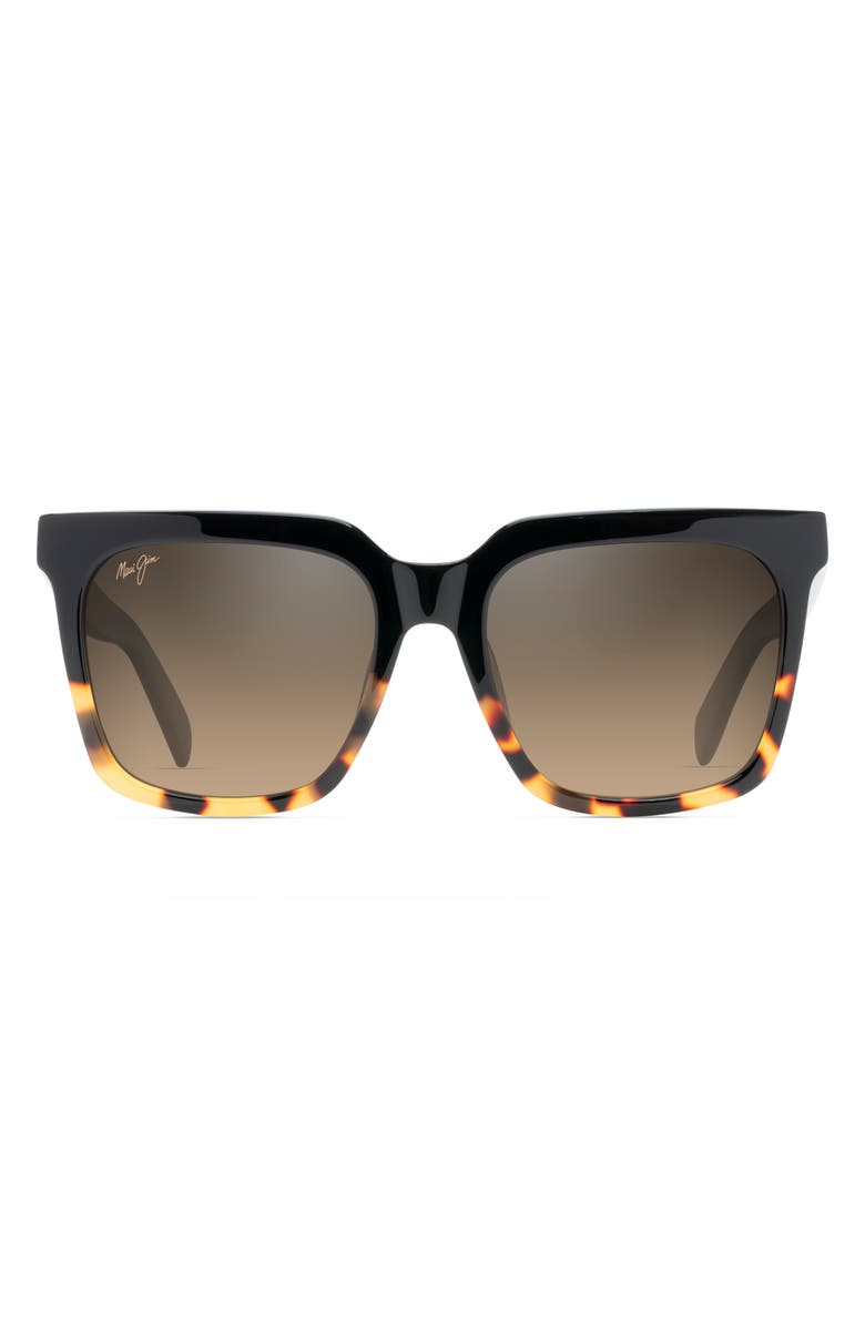 Maui Jim Rooftops 54mm PolarizedPlus2<sup>®</sup> Square Sunglasses, Main, color, Brown