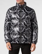PHILIPP PLEIN Nylon Puffer Jacket Chrome Men