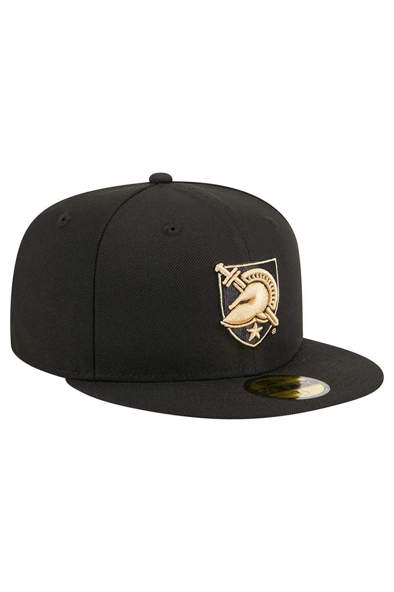 Men's New Era Black Army Black Knights 59FIFTY Fitted Hat, Alternate, color, Black