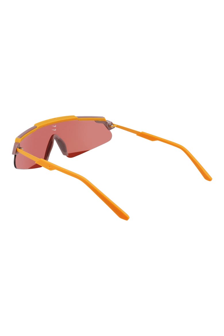 Marquee 66mm Oversize Shield Sunglasses, Alternate, color, MONARCH/VERMILLION