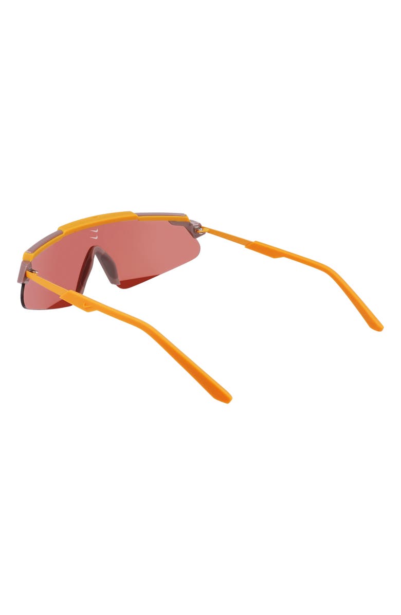 Nike Marquee 66mm Oversize Shield Sunglasses, Alternate, color, Monarch/ Vermillion