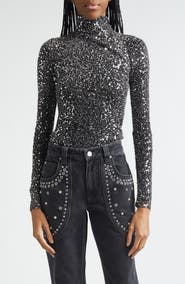 Isabel Marant Étoile Lou Sequin High Neck Top