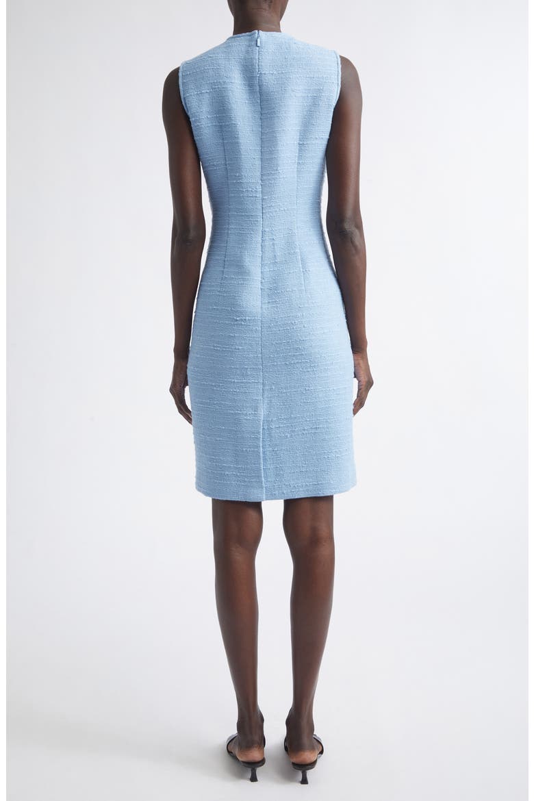 Harpson Slubbed Cotton Blend Tweed Sheath Dress, Alternate, color, BLUE OASIS