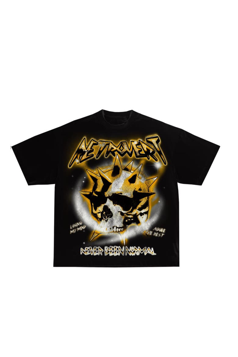 Skull Tee, Main, color, Black/Gold