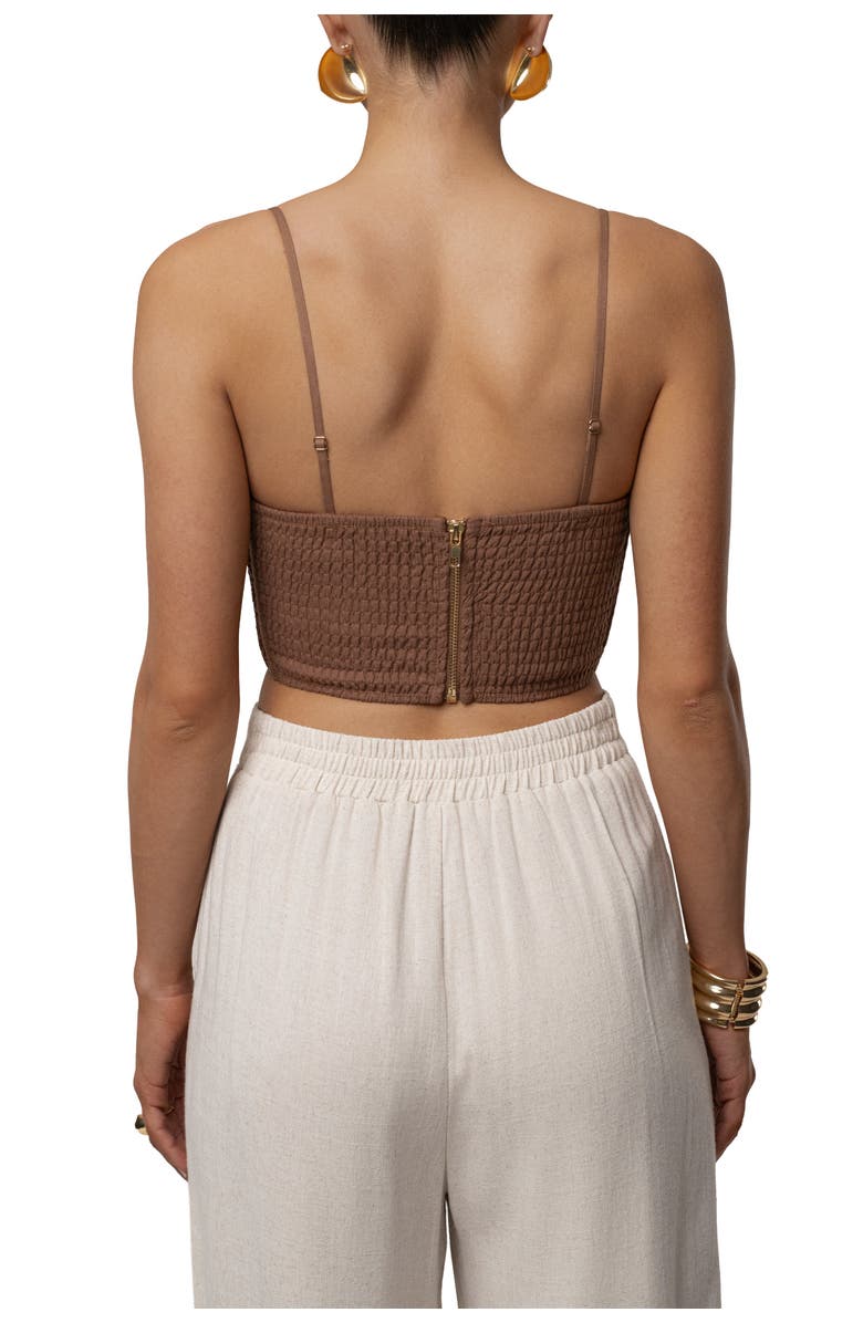 JLUXLABEL Sail Away Texture Bustier, Alternate, color, Brown