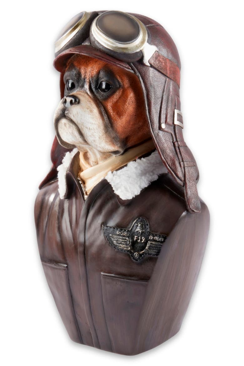 Pilot Dog Decoration, Alternate, color, BROWN