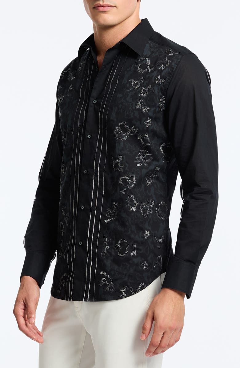 Robert Graham Havana Classic Fit Embroidered Cotton Button-Up Shirt, Alternate, color,