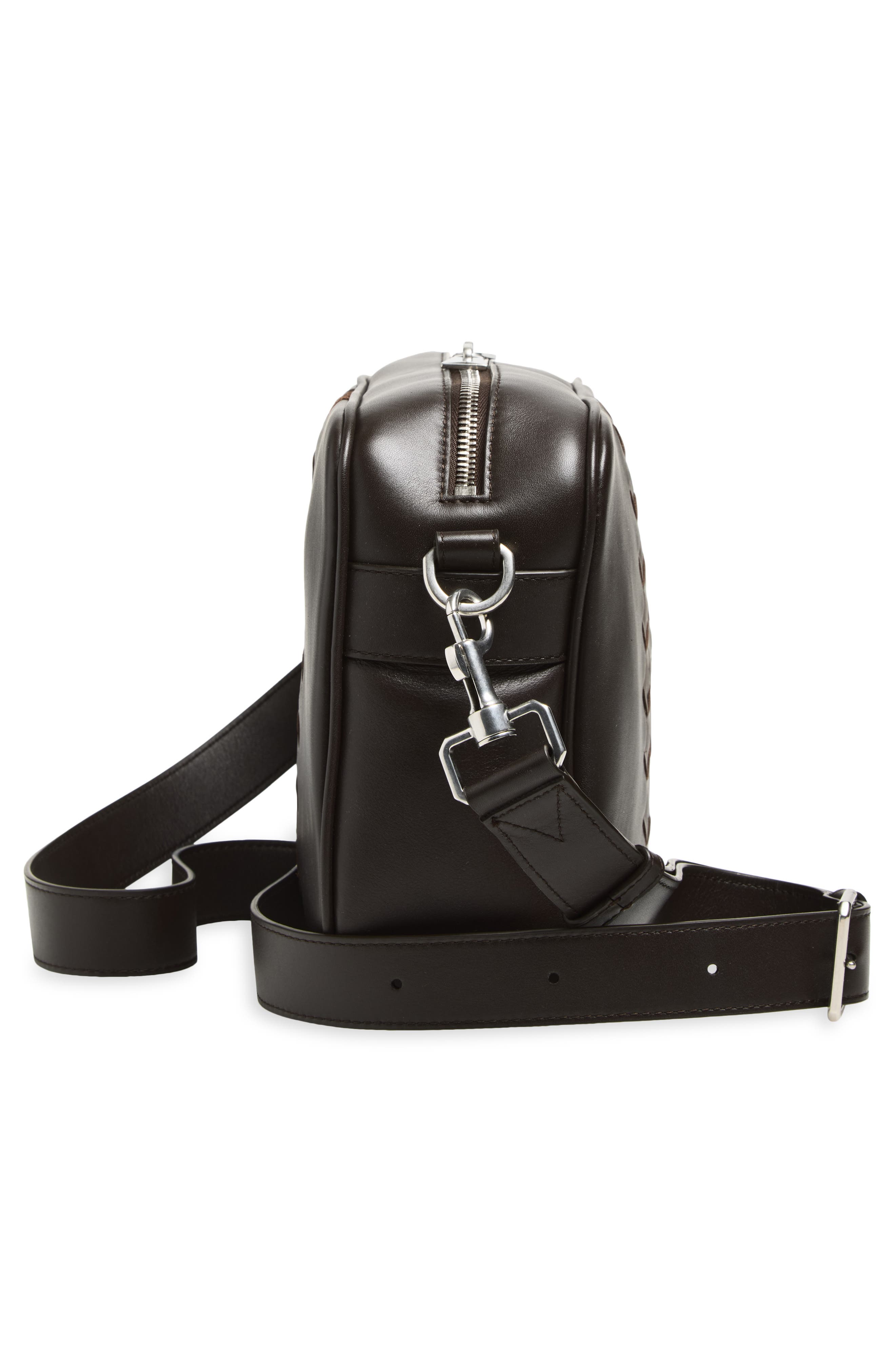 Bottega Veneta Smooth & Intrecciato Leather Camera Crossbody Bag, Alternate, color, 