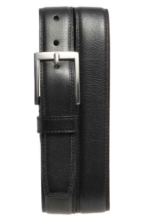 Double Stitch Leather Belt