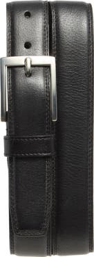 Johnston & Murphy Double Stitch Leather Belt