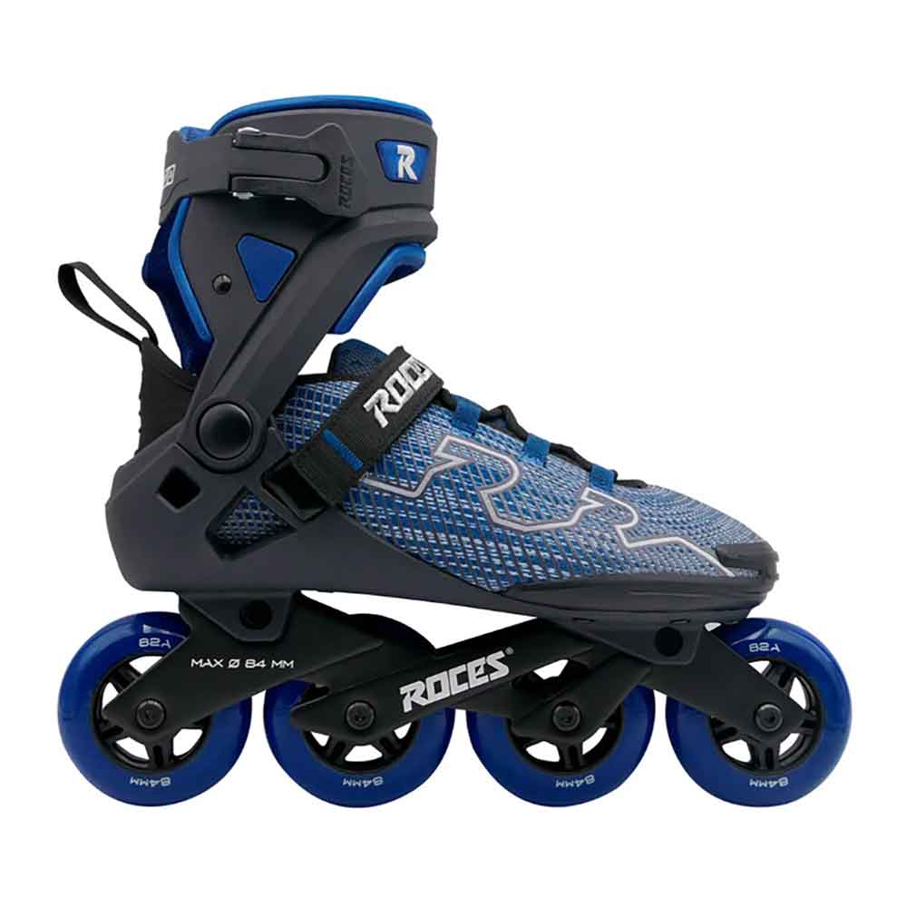 Roces R-EVO 84 Mens Inline Skates, Main, color, Black/Blue/Light Gray