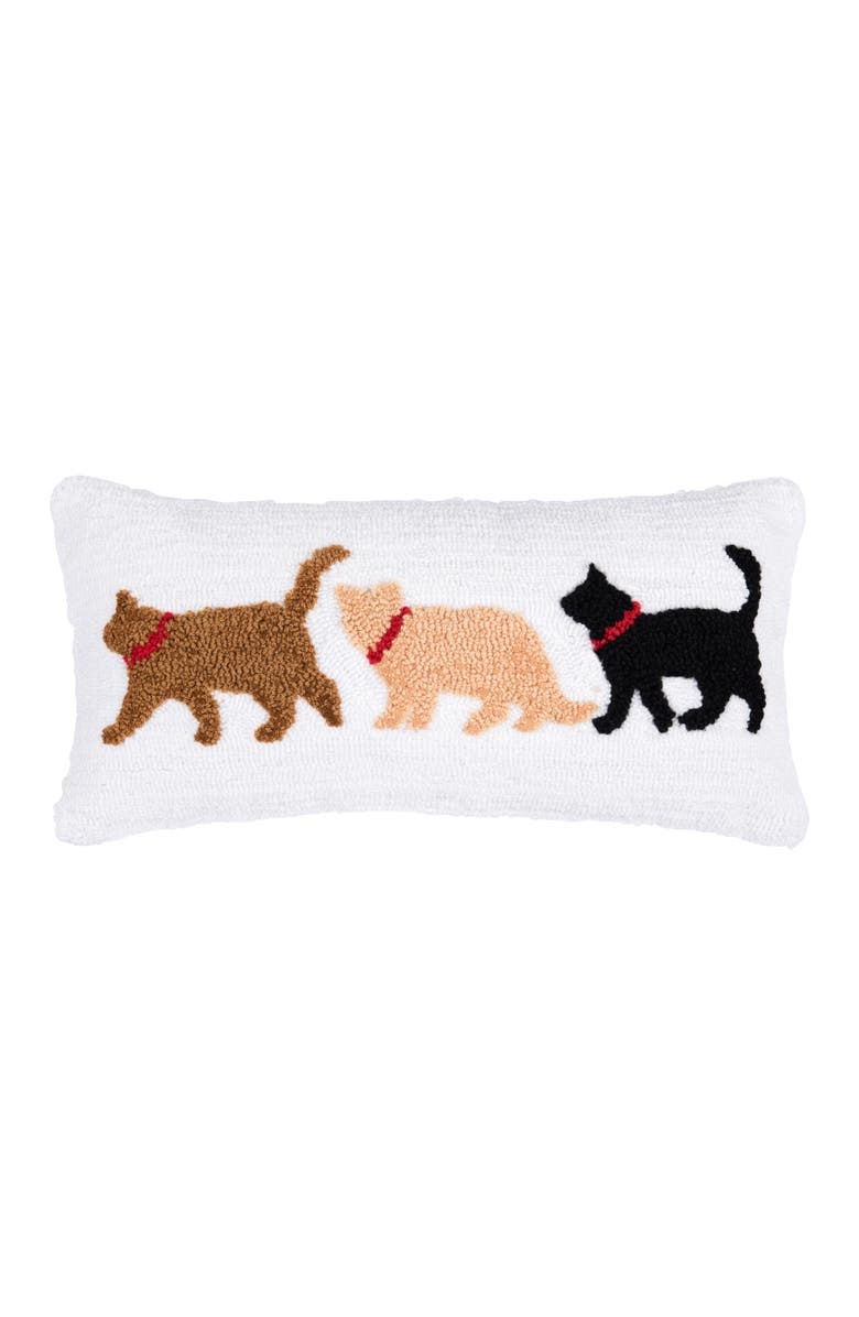 C&F Home Pets Trio Hooked Throw Pillows, Main, color, White