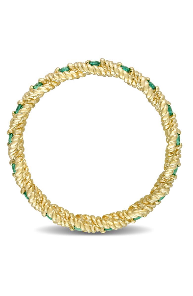 Julianna B. Created Gemstone Infinity Eternity Ring 10k, Alternate, color, Created Emerald