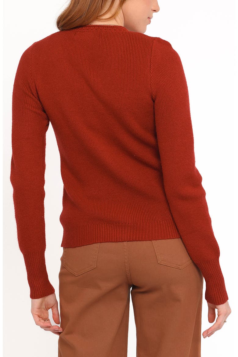Quay Openwork Detail Cardigan, Alternate, color, RED