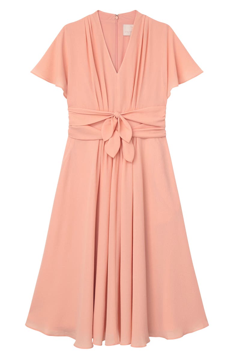 Gal Meets Glam Collection Jane Tie Waist Midi Dress, Alternate, color,