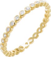 BY ADINA EDEN Colored Thin Bezel CZ Ring