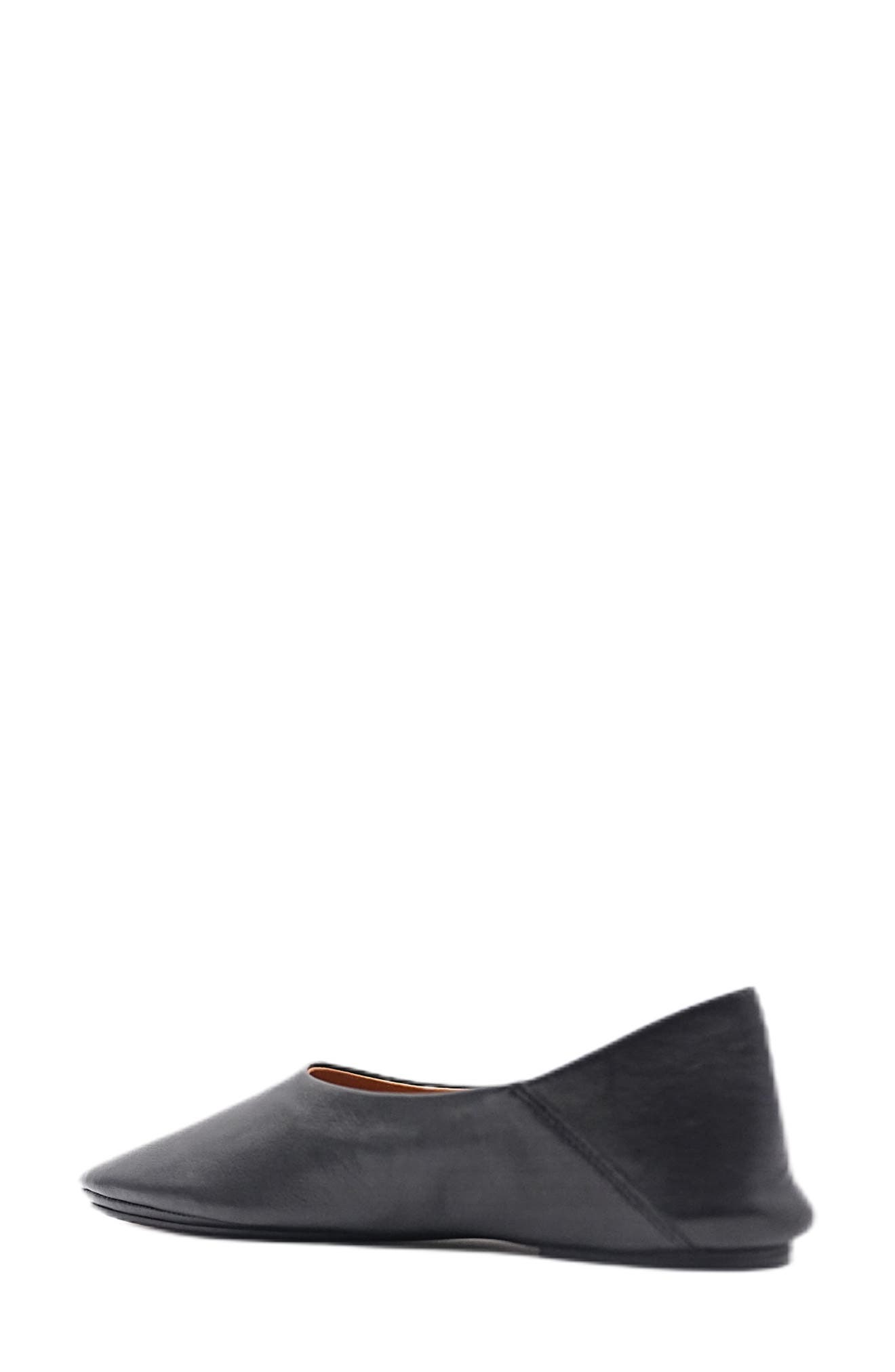 Indie Skimmer Flat, Alternate, color, BLACK LEATHER