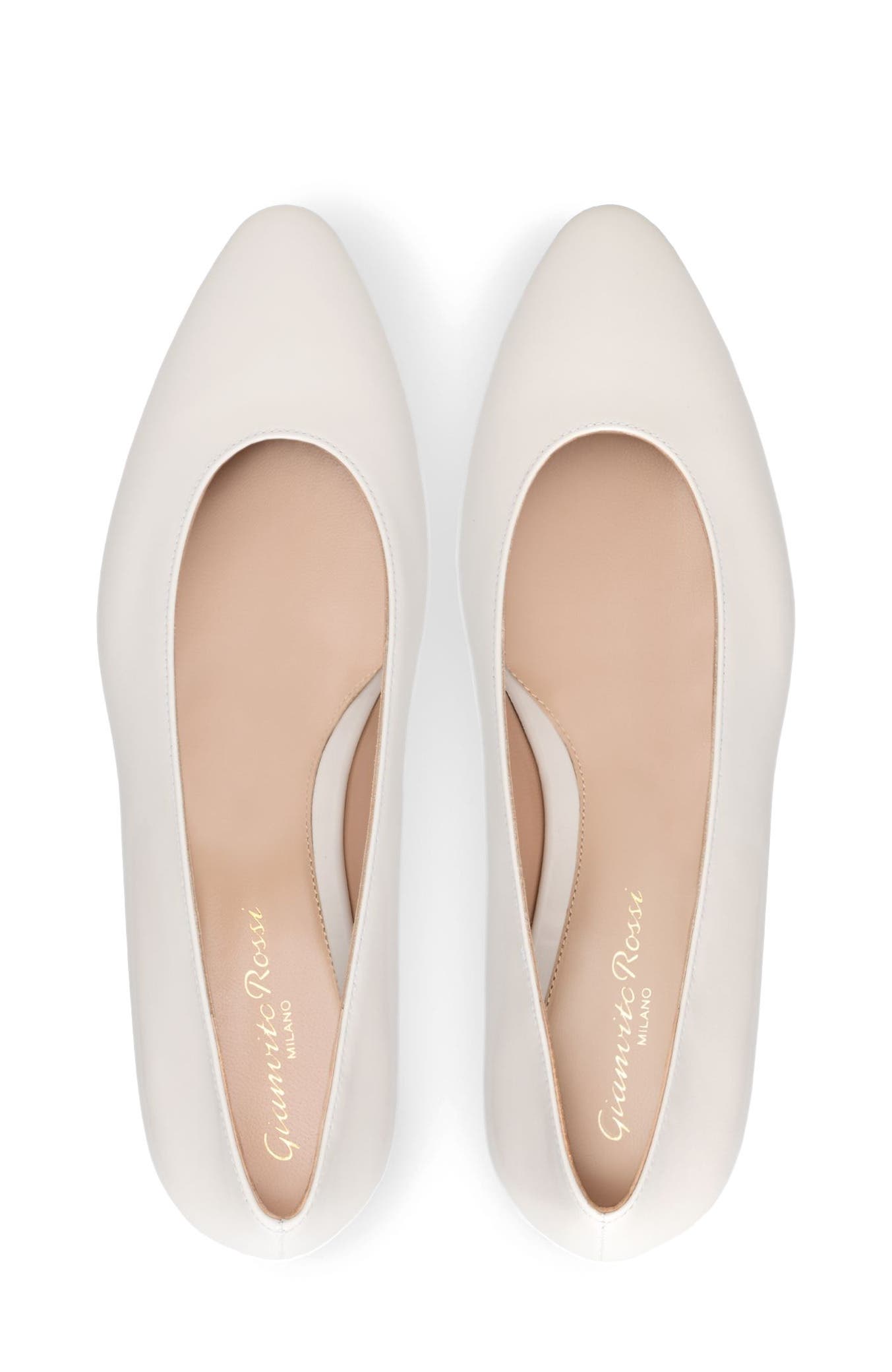 Amelia Flat, Alternate, color, White Nappa