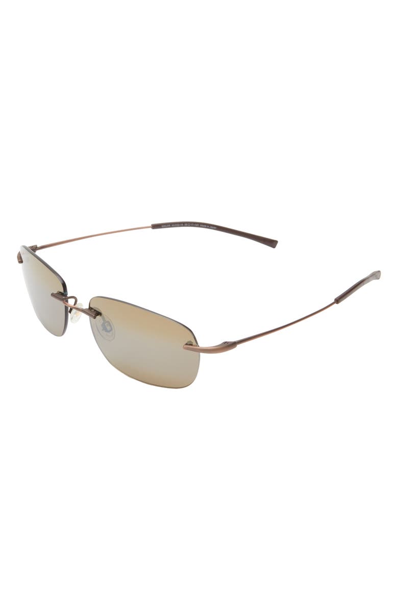 Maui Jim 55mm Core Rimless Rectangle Polarized Sunglasses, Alternate, color, 