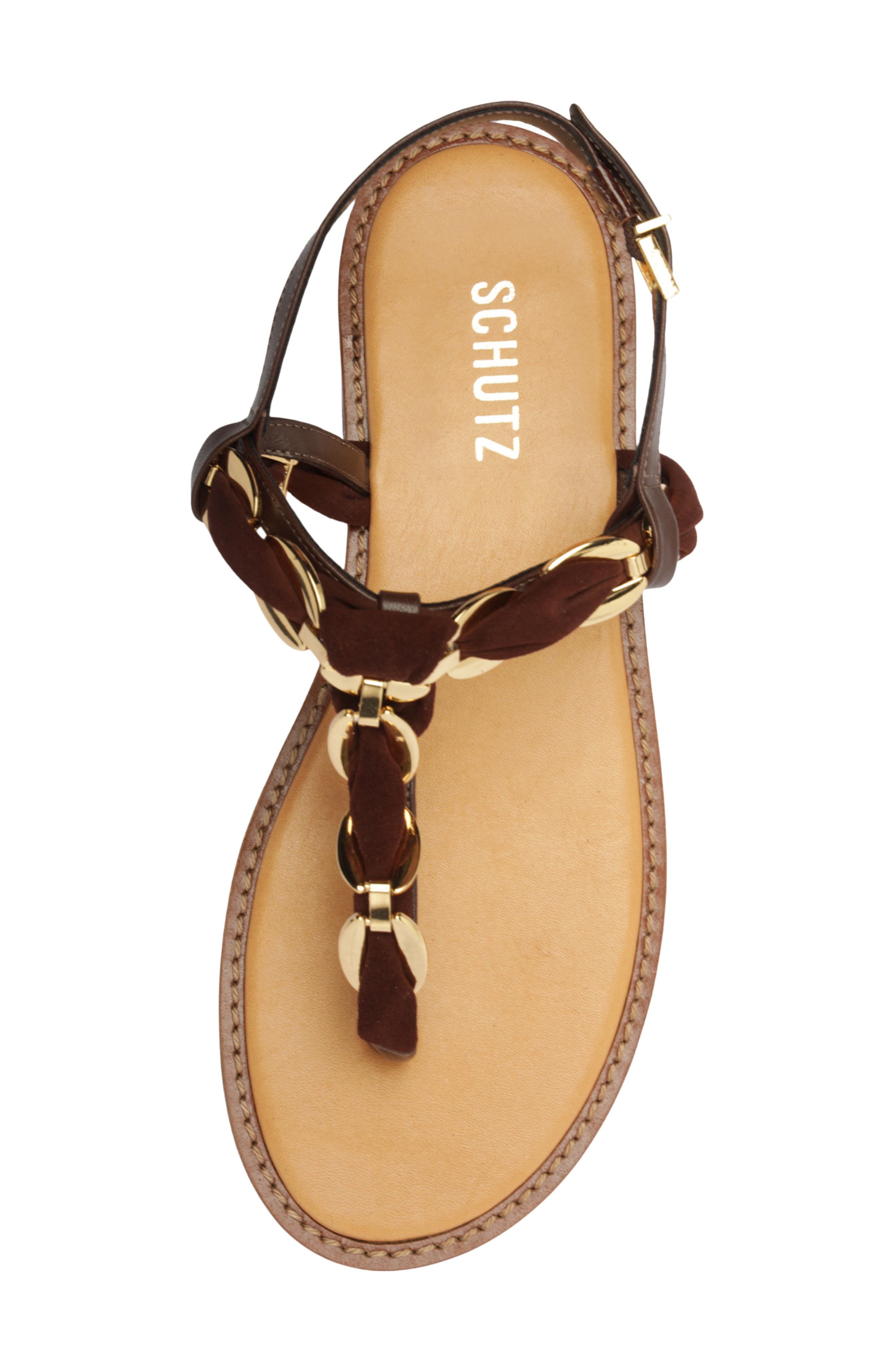 Schutz Camellia Slingback Sandal, Alternate, color, Root Brown