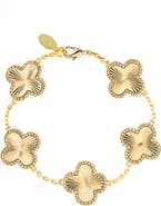 RIVKA FRIEDMAN Pavé CZ Clover Station Bracelet