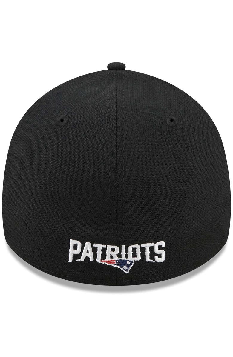 New Era Men's New Era Black New England Patriots Flawless Stripe 39THIRTY Flex Hat, Alternate, color, 