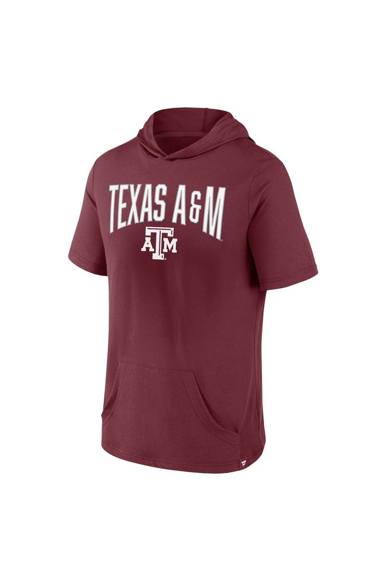 Men's Fanatics Branded Maroon Texas A&M Aggies Outline Lower Arch Hoodie T-Shirt, Alternate, color, Maroon