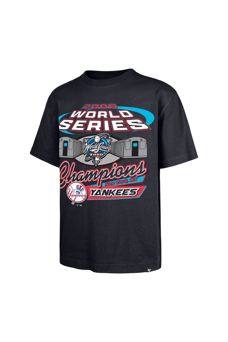 Men's '47 Navy New York Yankees 2000 World Series Champions Showcase Foundation T-Shirt, Alternate, color, Navy
