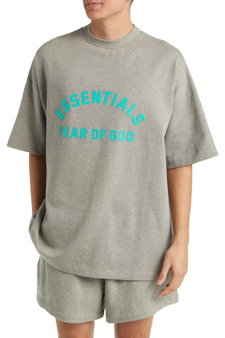 Crewneck Graphic T-Shirt, Main, color, DARK HEATHER OATMEAL