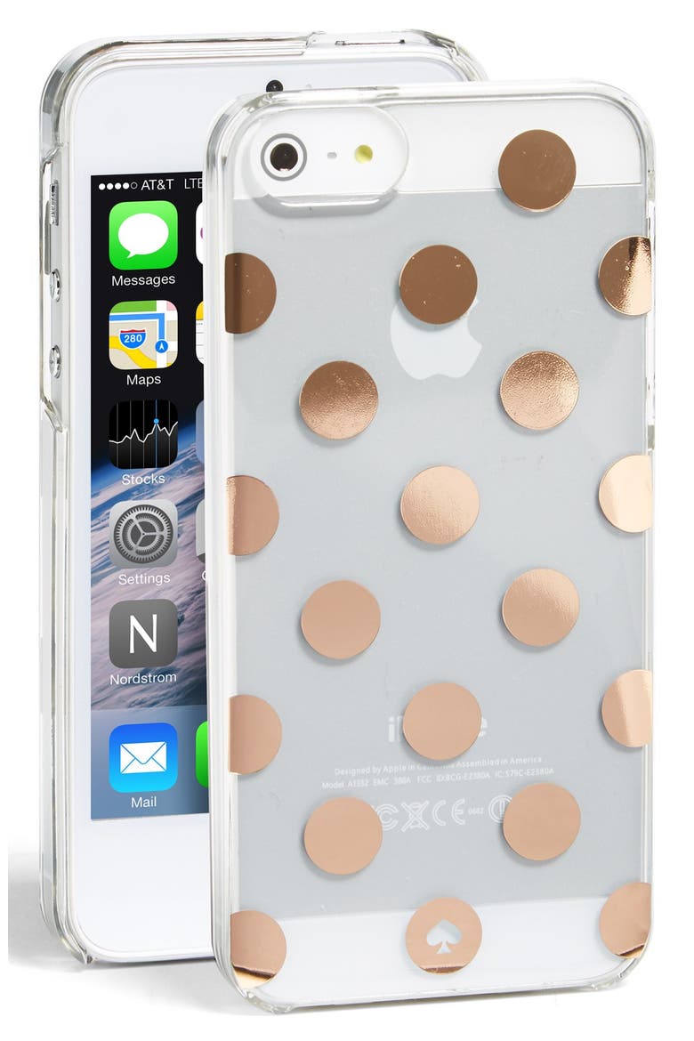 'le pavillion' iPhone 5 & 5s case, Main, color, CLEAR/ROSE GOLD