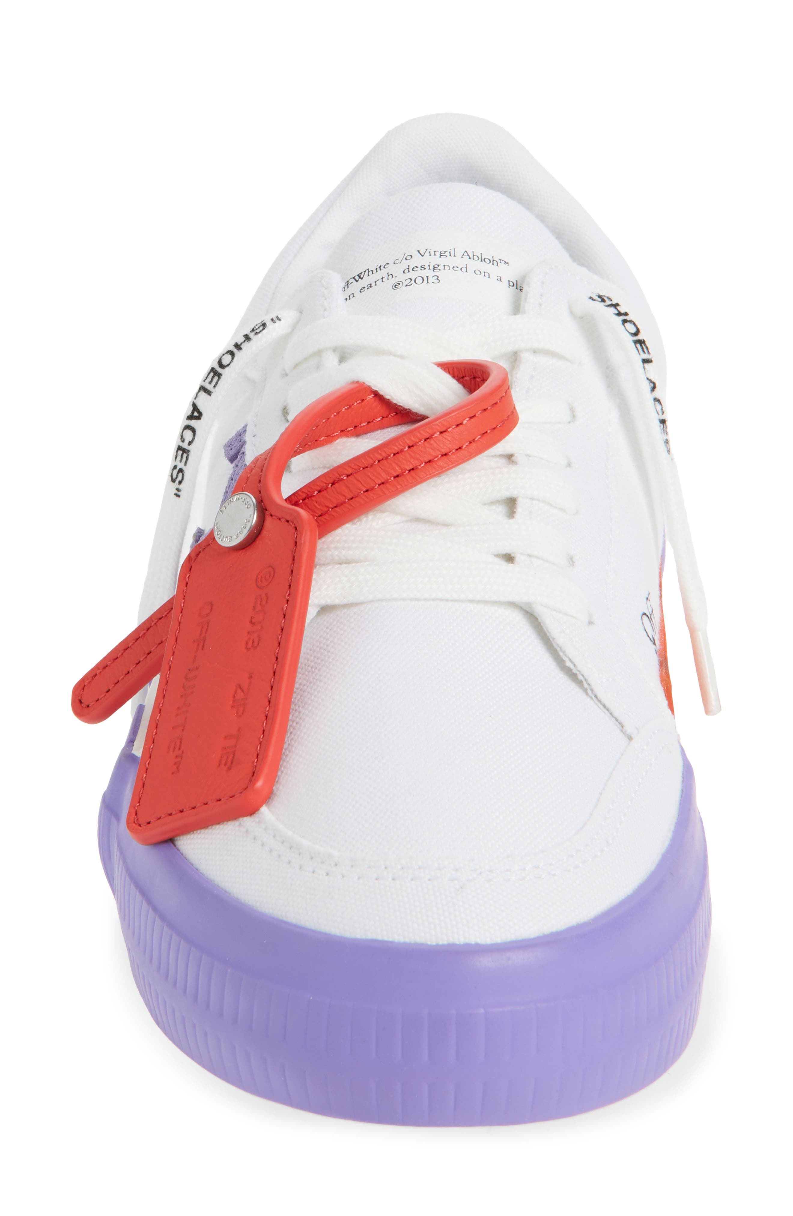 Off-White Low Vulcanized Canvas Sneaker, Alternate, color, 