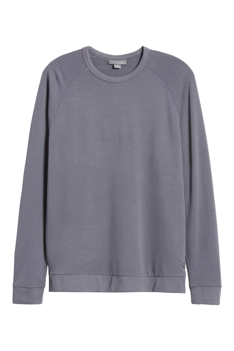 Fleece Crewneck Sweatshirt, Alternate, color, STORM CLOUD