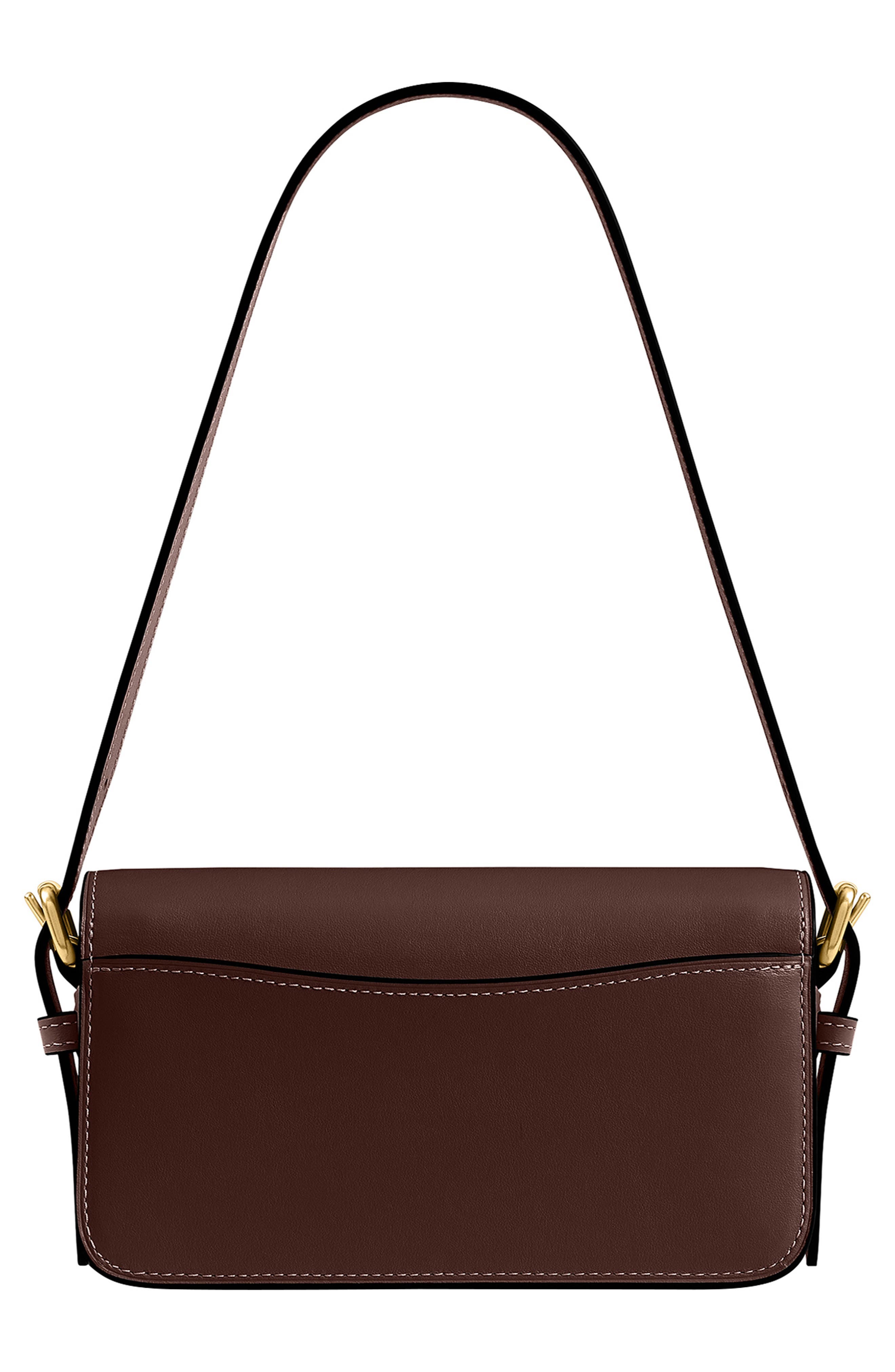 Zoe Refined Calf Leather Shoulder Bag, Alternate, color, MAPLE