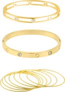 Adornia Set of 9 Assorted Bangle Bracelets