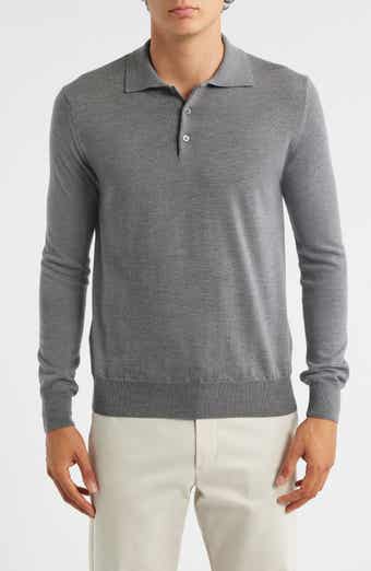 Long Sleeve Cashwool® Polo Sweater