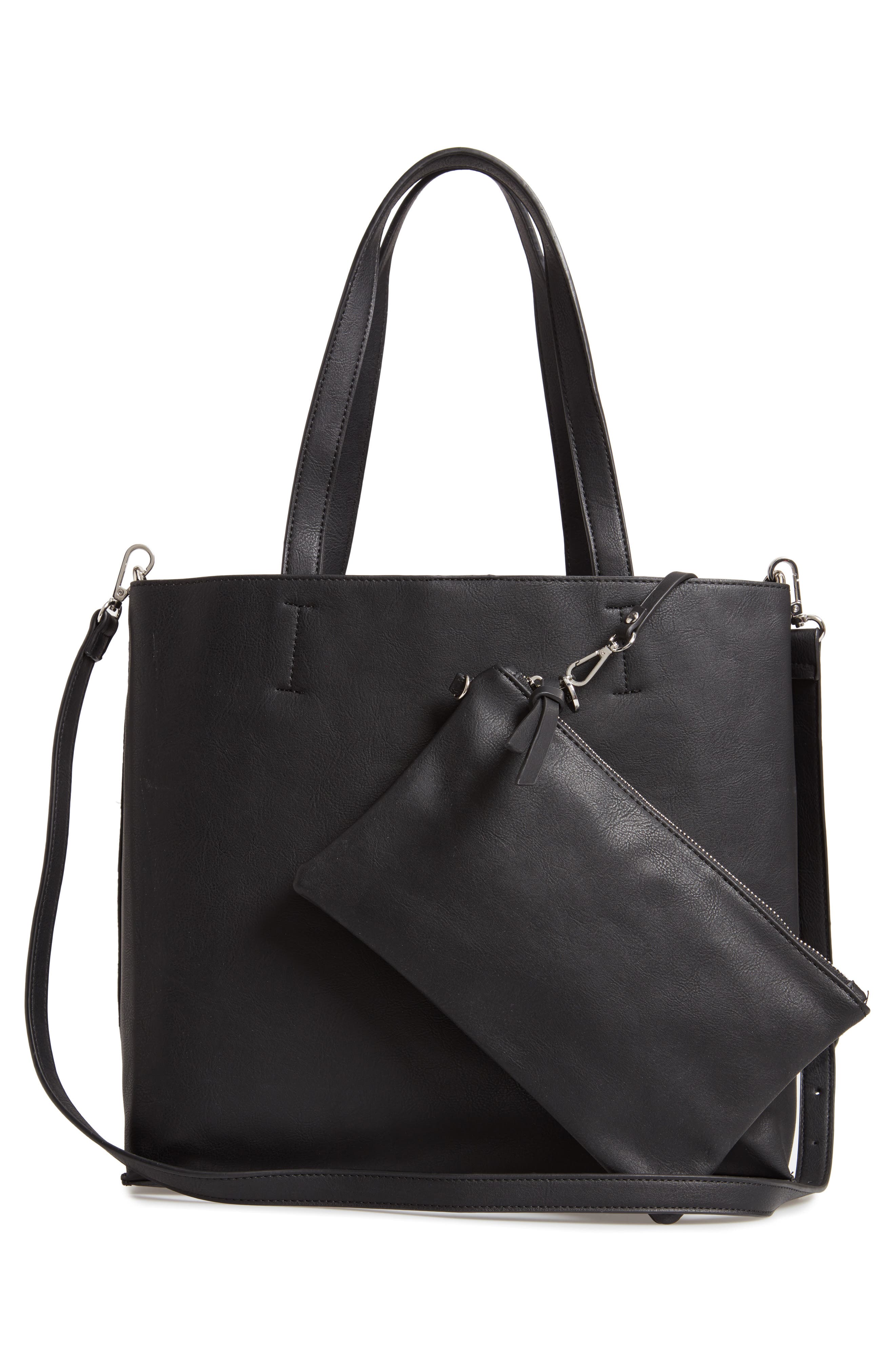 Chelsea28 Leigh Convertible Zipper Faux Leather Tote, Alternate, color, 