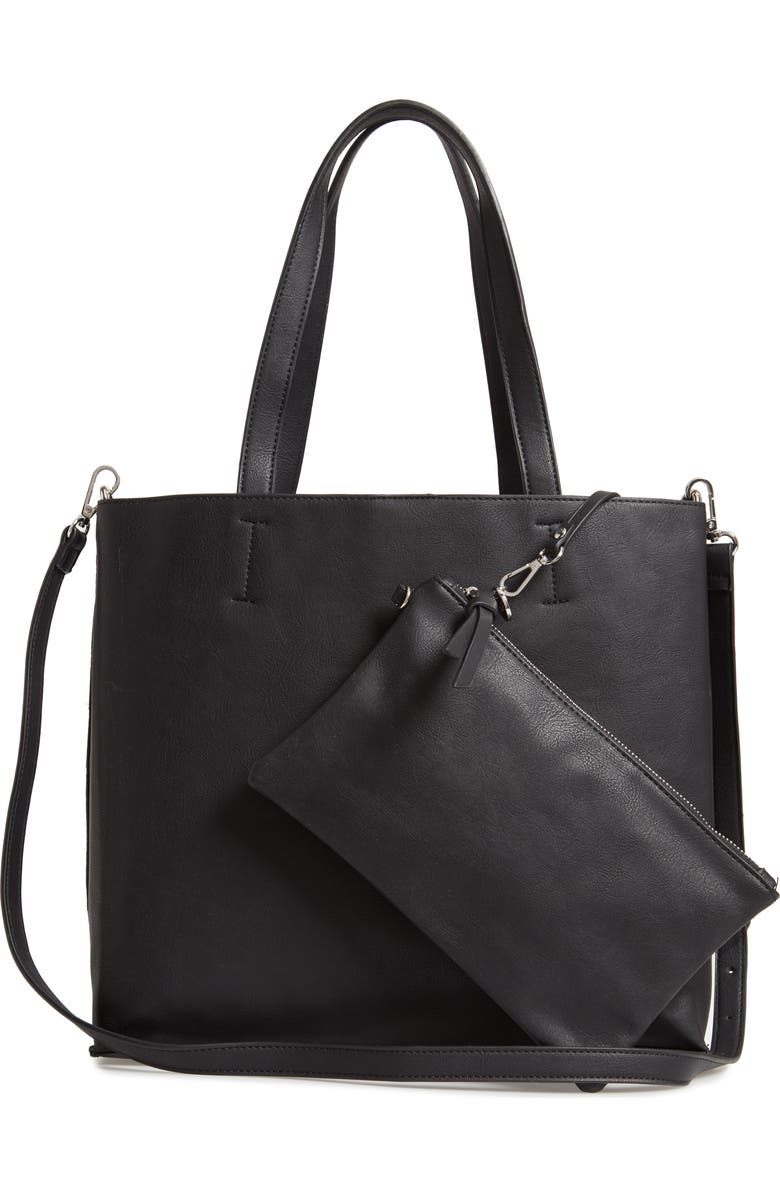 Chelsea28 Leigh Convertible Zipper Faux Leather Tote, Alternate, color,