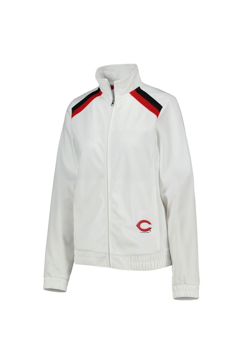Women's G-III 4Her by Carl Banks White Cincinnati Reds Red Flag Full-Zip Track Jacket, Alternate, color, White