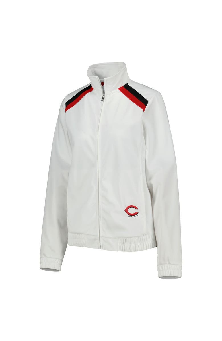 G-III 4HER BY CARL BANKS Women's G-III 4Her by Carl Banks White Cincinnati Reds Red Flag Full-Zip Track Jacket, Alternate, color, White