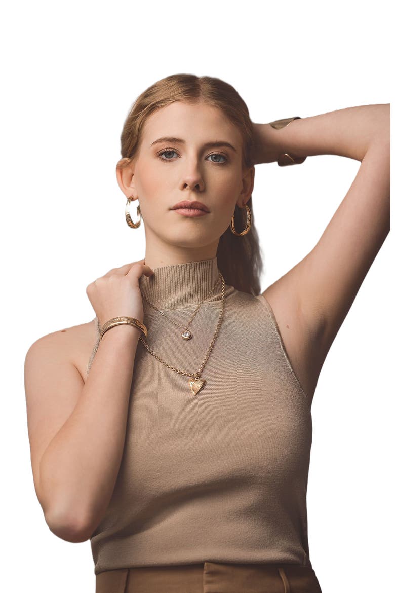 Twinkle Necklace, Alternate, color, Gold