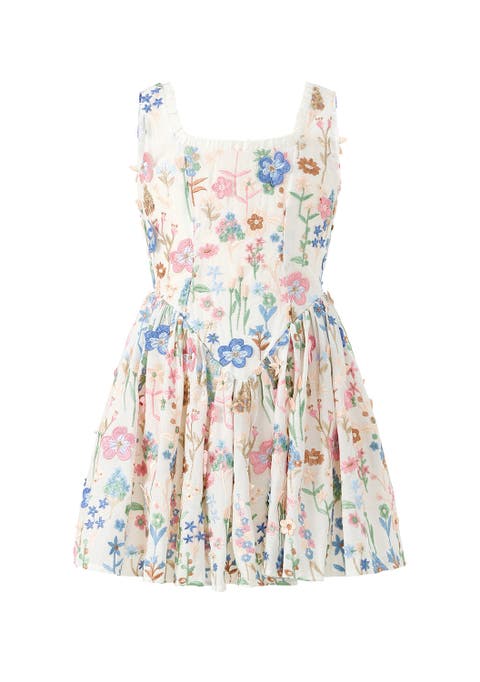 Everly Embroidered Mini Dress (Toddler, Little Kid & Big Kid)