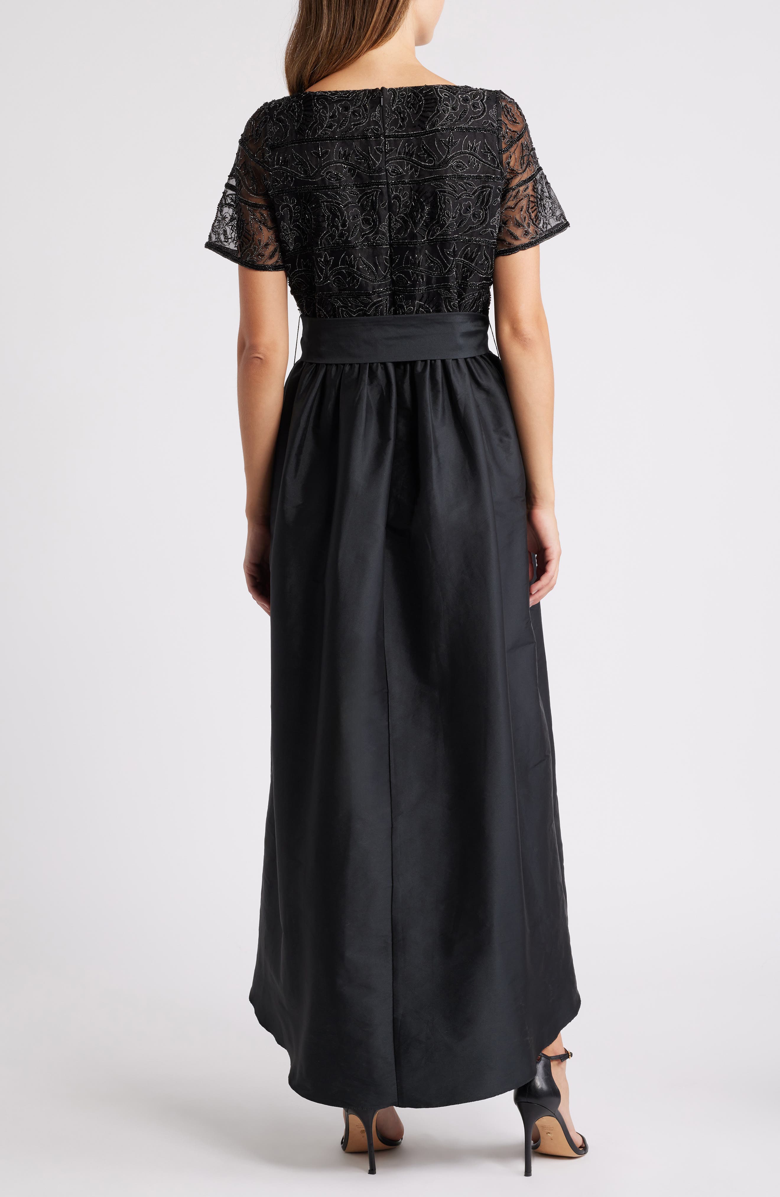 Beaded Bodice Taffeta Gown - image 2