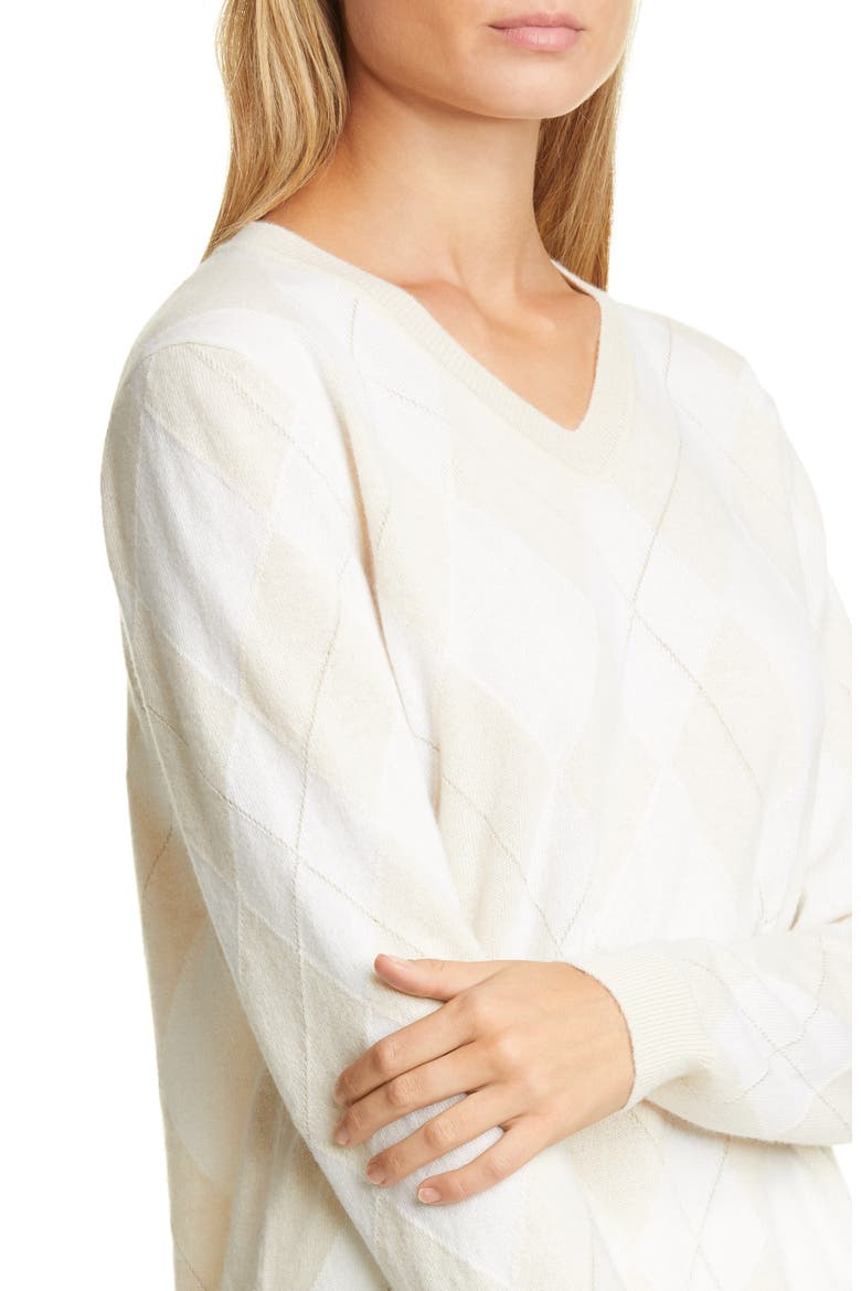 Metallic Argyle Sweater, Alternate, color, CLOUD MULTI