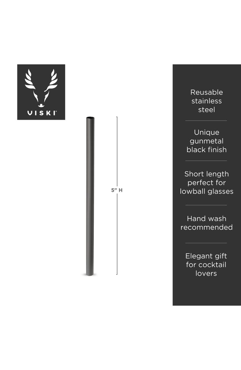 Viski Lowball Straws, Alternate, color, Warren